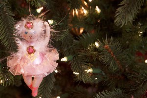 Dagmar Obert adorns her Balsam Hill Christmas tree with a signature ballerina ornament