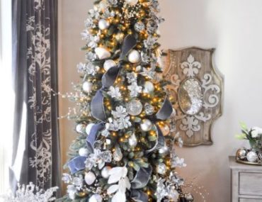 The Vermont White Spruce Narrow is a space-saving option to a full-shaped tree (Photo courtesy of Decor Gold Designs)