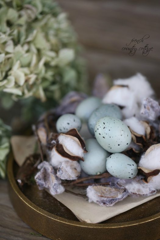 Add rustic appeal to your home with quaint nests and eggs