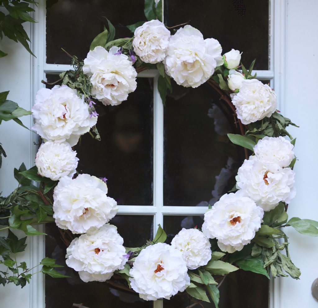 Peony Spring Wreath by Courtney of French Country Cottage