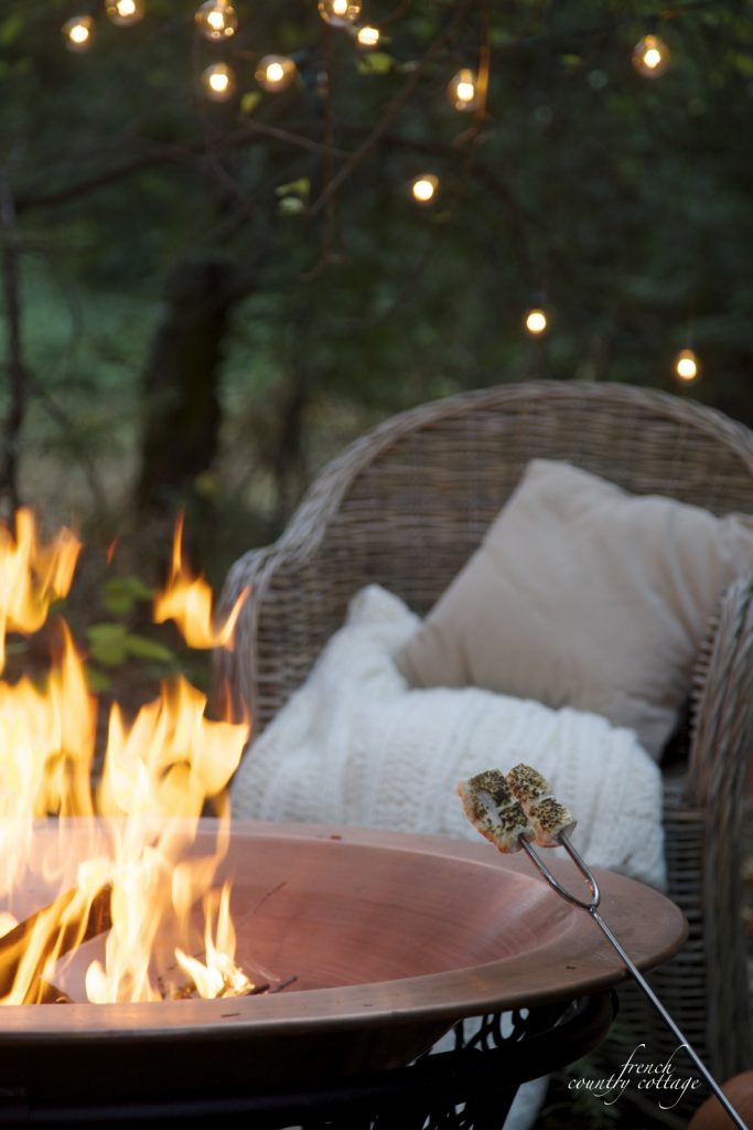 outdoor copper fire pit