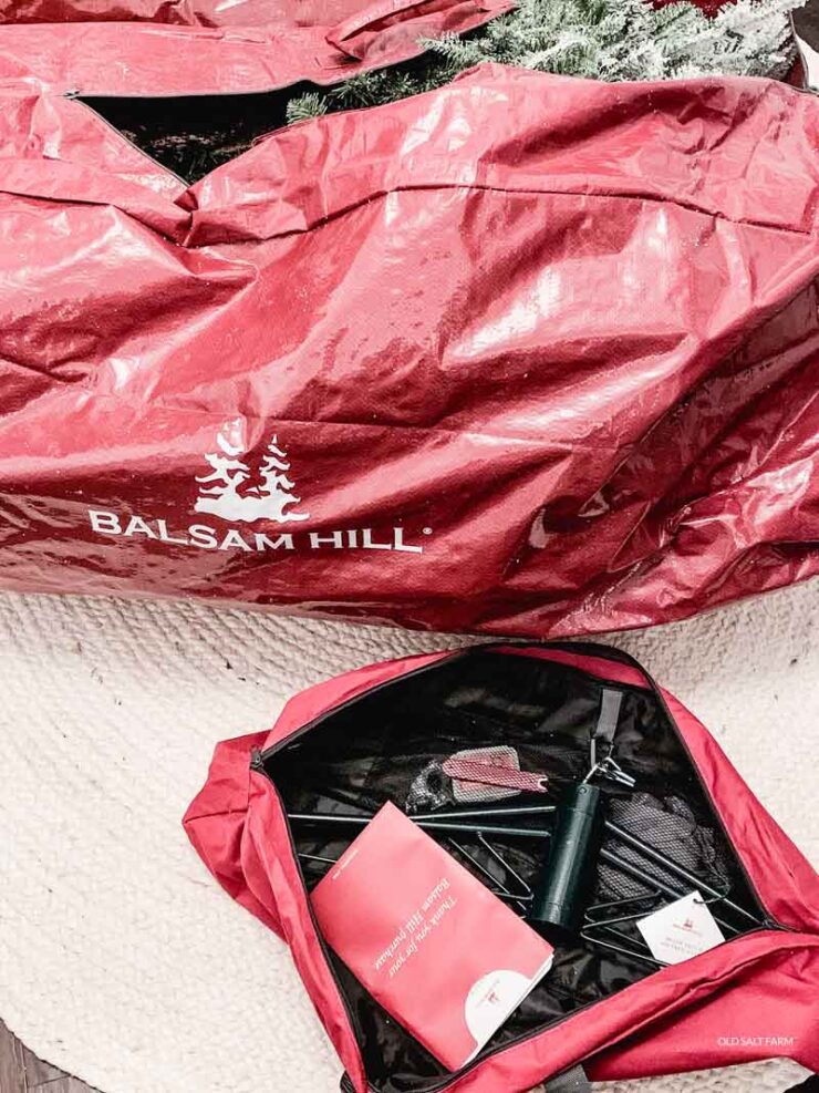 Balsam Hill tree storage bags and accessories 