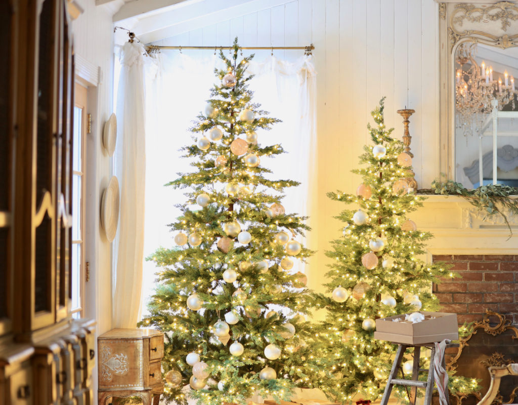 Multiple Christmas Trees In Living Room