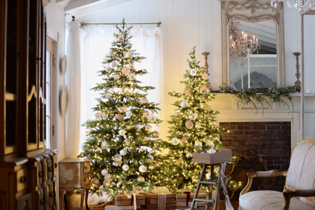 Multiple Christmas Trees In Living Room